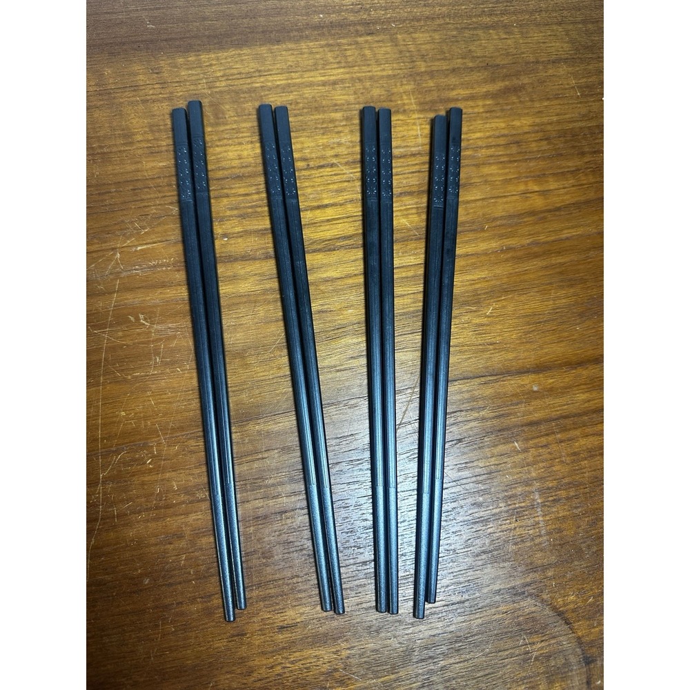 4 Pairs Chopsticks Reusable Dishwasher-Safe Anti-Skid Cherry Blossom Chopsticks